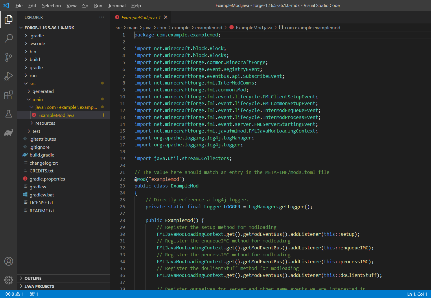 ExampleMod.java文件