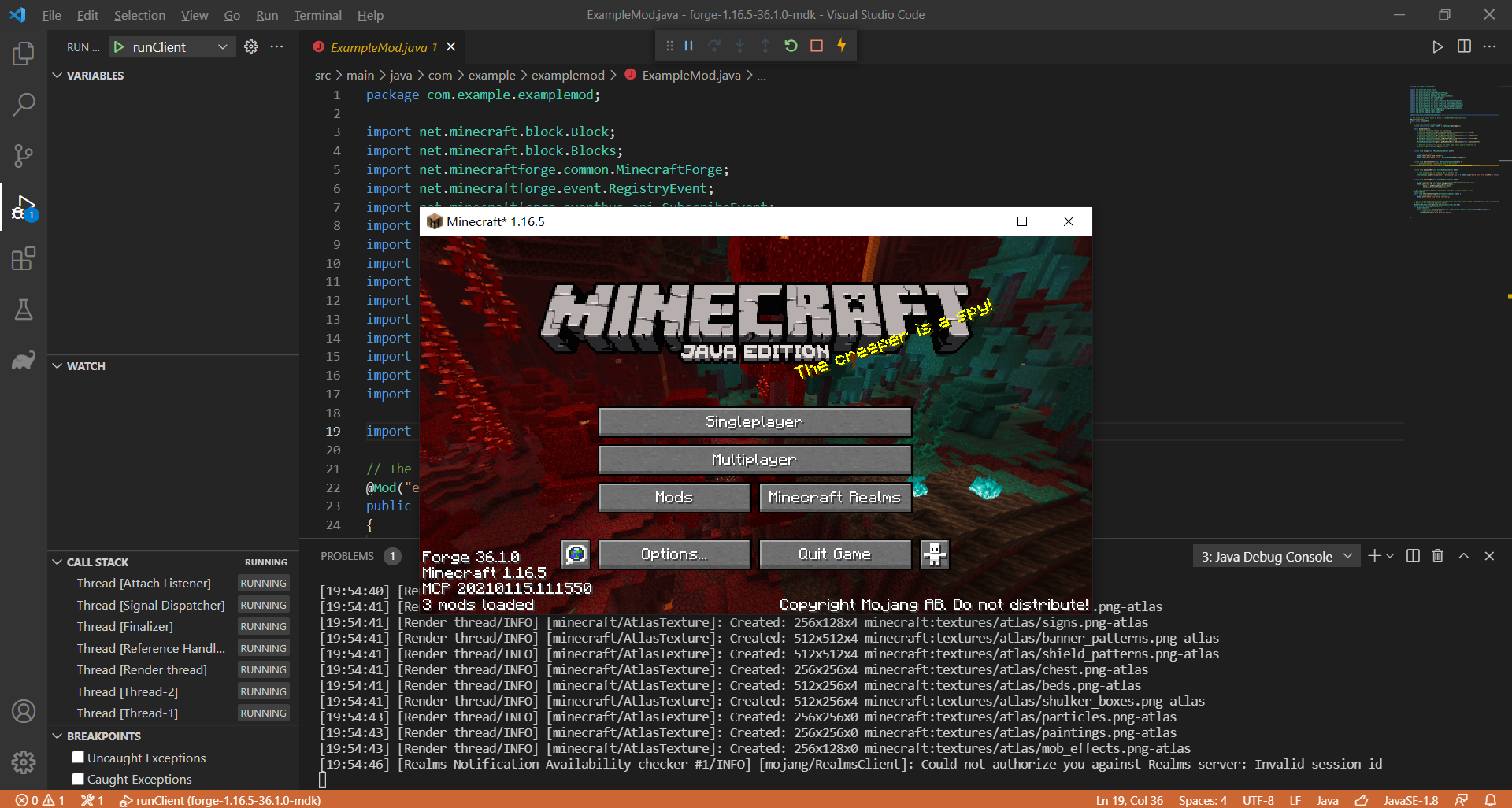 Minecraft成功启动