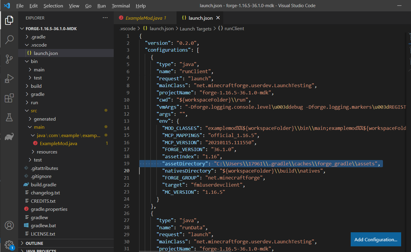 VSCode配置位置参数